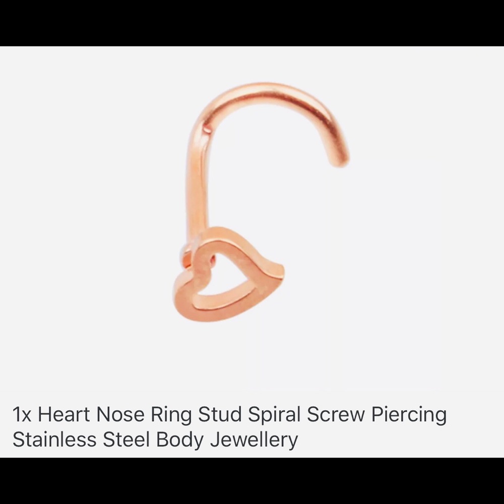Rose gold nose twist ring